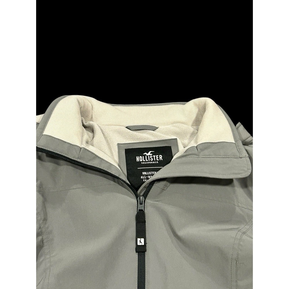 Hollister California All Weather Jacket Women's Medium Grey Hooded Winter Coat - Picture 5 of 16
